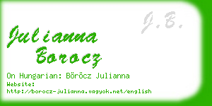 julianna borocz business card