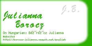 julianna borocz business card